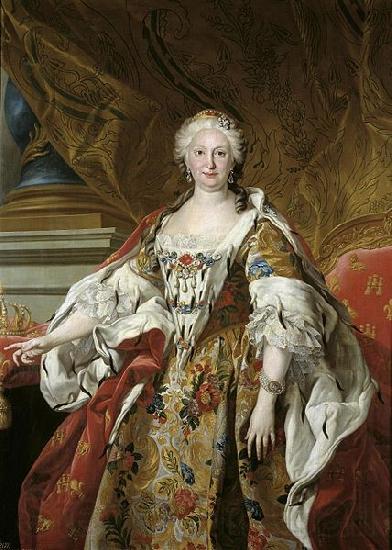 Charles Amedee Philippe Van Loo Official portrait of Queen Isabel de Farnesio Spain oil painting art